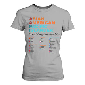 AAPI Heritage Month T Shirt For Women Asian American and Pacific Islander Countries Pride TS02 Sport Gray Print Your Wear
