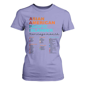 AAPI Heritage Month T Shirt For Women Asian American and Pacific Islander Countries Pride TS02 Violet Print Your Wear