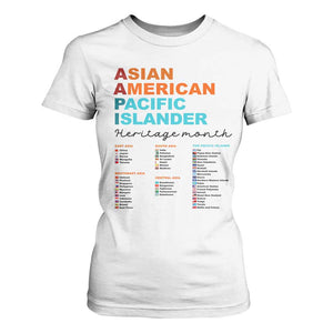 AAPI Heritage Month T Shirt For Women Asian American and Pacific Islander Countries Pride TS02 White Print Your Wear
