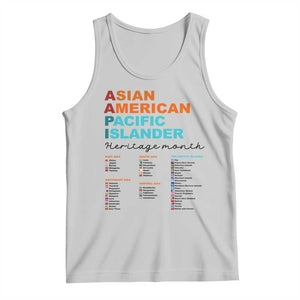 AAPI Heritage Month Tank Top Asian American and Pacific Islander Countries Pride TS02 Ash Print Your Wear