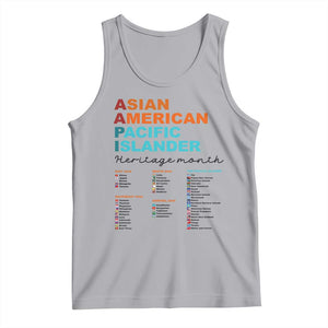 AAPI Heritage Month Tank Top Asian American and Pacific Islander Countries Pride TS02 Athletic Heather Print Your Wear