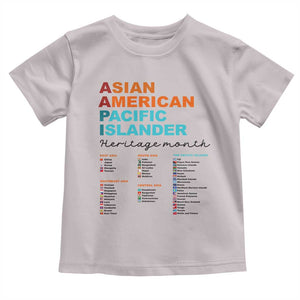 AAPI Heritage Month Toddler T Shirt Asian American and Pacific Islander Countries Pride TS02 Ice Gray Print Your Wear