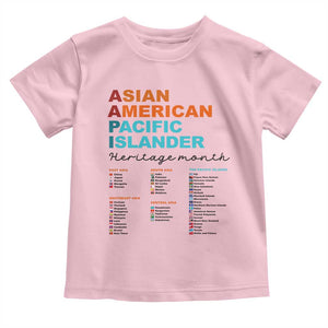 AAPI Heritage Month Toddler T Shirt Asian American and Pacific Islander Countries Pride TS02 Light Pink Print Your Wear