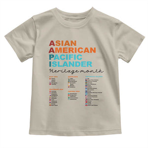 AAPI Heritage Month Toddler T Shirt Asian American and Pacific Islander Countries Pride TS02 Sand Print Your Wear