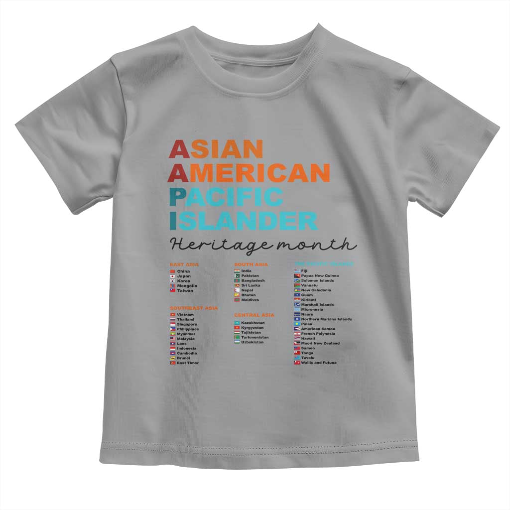 AAPI Heritage Month Toddler T Shirt Asian American and Pacific Islander Countries Pride TS02 Sport Gray Print Your Wear