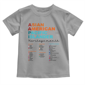 AAPI Heritage Month Toddler T Shirt Asian American and Pacific Islander Countries Pride TS02 Sport Gray Print Your Wear