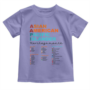 AAPI Heritage Month Toddler T Shirt Asian American and Pacific Islander Countries Pride TS02 Violet Print Your Wear