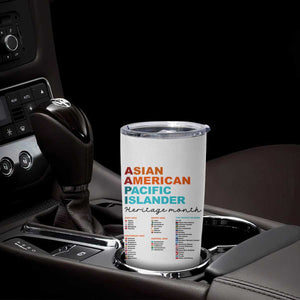 AAPI Heritage Month Tumbler Cup Asian American and Pacific Islander Countries Pride TS02 Print Your Wear
