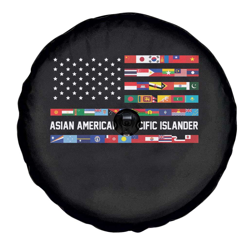 AAPI Heritage Month Spare Tire Cover Asian American and Pacific Islander USA Flag TS02 Print Your Wear