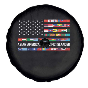 AAPI Heritage Month Spare Tire Cover Asian American and Pacific Islander USA Flag TS02 Print Your Wear