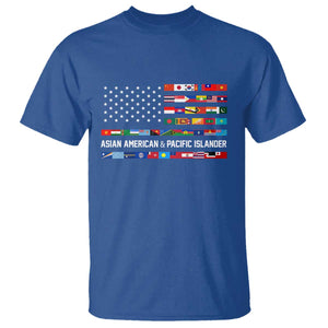 AAPI Heritage Month T Shirt Asian American and Pacific Islander USA Flag TS02 Royal Blue Print Your Wear