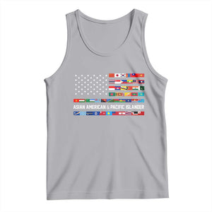 AAPI Heritage Month Tank Top Asian American and Pacific Islander USA Flag TS02 Athletic Heather Print Your Wear