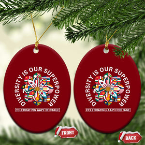 AAPI Heritage Month Ceramic Ornament Diversity Is Our Superpower Asian American and Pacific Islander TS02 Print Your Wear