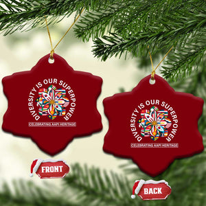 AAPI Heritage Month Ceramic Ornament Diversity Is Our Superpower Asian American and Pacific Islander TS02 Print Your Wear