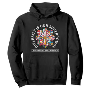 AAPI Heritage Month Hoodie Diversity Is Our Superpower Asian American and Pacific Islander TS02 Black Print Your Wear