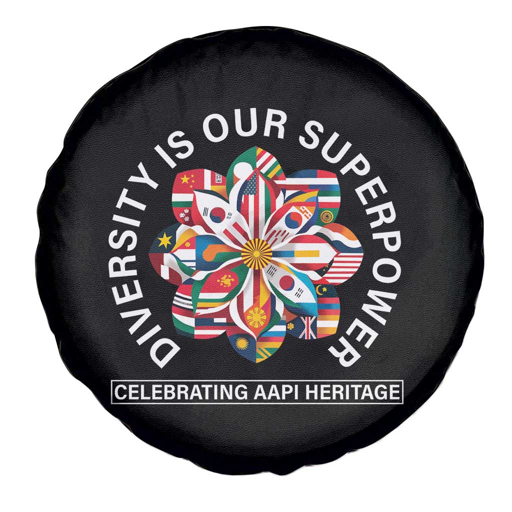 AAPI Heritage Month Spare Tire Cover Diversity Is Our Superpower Asian American and Pacific Islander TS02 Print Your Wear