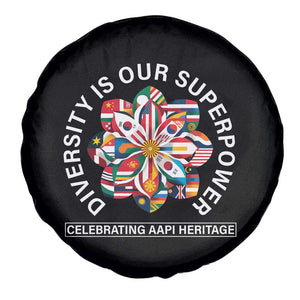 AAPI Heritage Month Spare Tire Cover Diversity Is Our Superpower Asian American and Pacific Islander TS02 Print Your Wear
