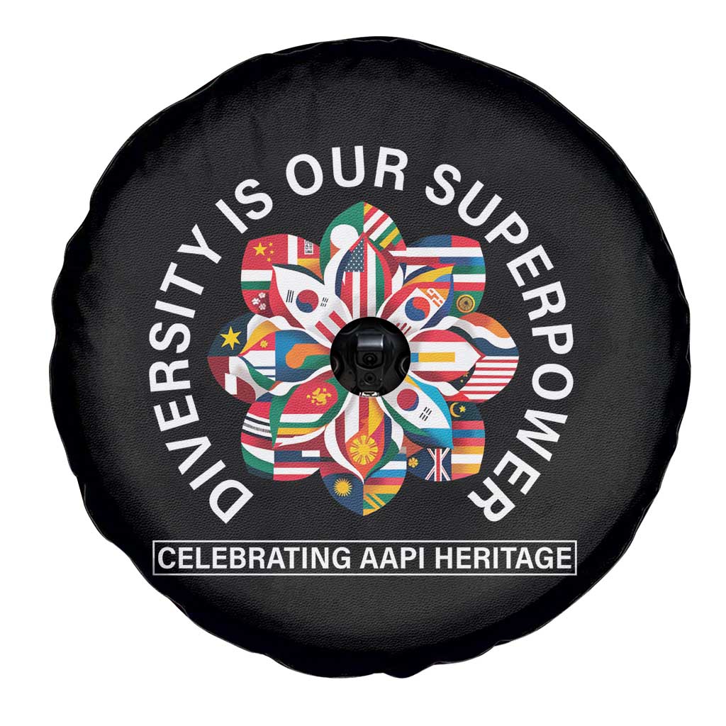 AAPI Heritage Month Spare Tire Cover Diversity Is Our Superpower Asian American and Pacific Islander TS02 Print Your Wear