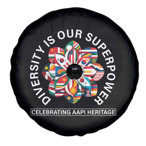 AAPI Heritage Month Spare Tire Cover Diversity Is Our Superpower Asian American and Pacific Islander TS02 Print Your Wear
