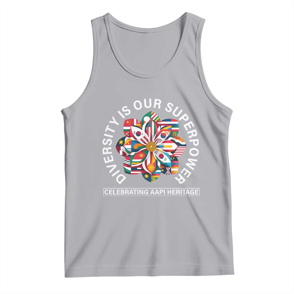 AAPI Heritage Month Tank Top Diversity Is Our Superpower Asian American and Pacific Islander TS02 Athletic Heather Print Your Wear