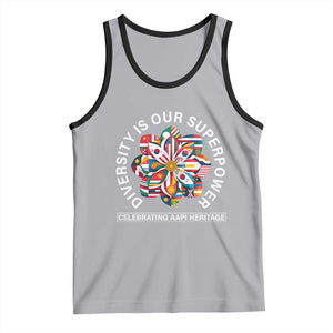 AAPI Heritage Month Tank Top Diversity Is Our Superpower Asian American and Pacific Islander TS02 Athletic Heather Black Print Your Wear