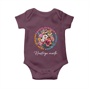AAPI Heritage Month Baby Onesie Asian American Native Hawaiian Pacific Islander Vintage TS02 Maroon Print Your Wear