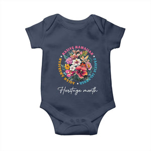AAPI Heritage Month Baby Onesie Asian American Native Hawaiian Pacific Islander Vintage TS02 Navy Print Your Wear