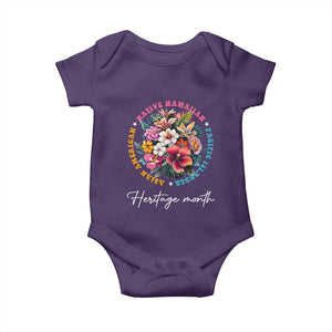 AAPI Heritage Month Baby Onesie Asian American Native Hawaiian Pacific Islander Vintage TS02 Purple Print Your Wear