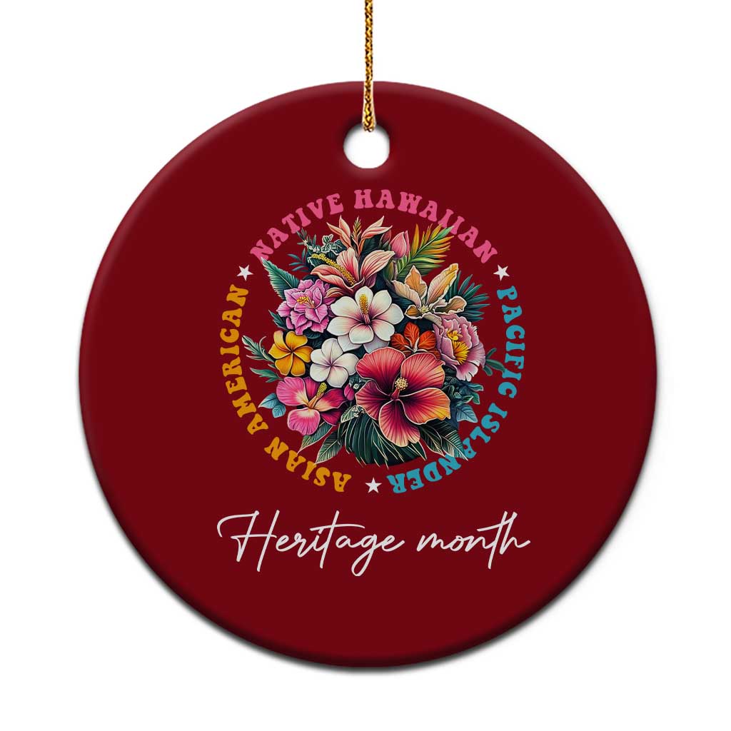 AAPI Heritage Month Ceramic Ornament Asian American Native Hawaiian Pacific Islander Vintage TS02 1pc Red Print Your Wear