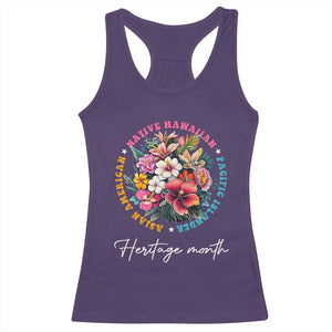 AAPI Heritage Month Racerback Tank Top Asian American Native Hawaiian Pacific Islander Vintage TS02 Purple Print Your Wear