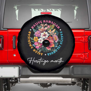 AAPI Heritage Month Spare Tire Cover Asian American Native Hawaiian Pacific Islander Vintage TS02 Black Print Your Wear