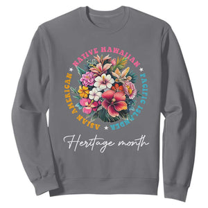 AAPI Heritage Month Sweatshirt Asian American Native Hawaiian Pacific Islander Vintage TS02 Charcoal Print Your Wear