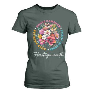 AAPI Heritage Month T Shirt For Women Asian American Native Hawaiian Pacific Islander Vintage TS02 Dark Forest Green Print Your Wear