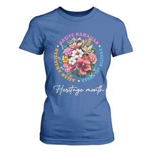 AAPI Heritage Month T Shirt For Women Asian American Native Hawaiian Pacific Islander Vintage TS02 Royal Blue Print Your Wear