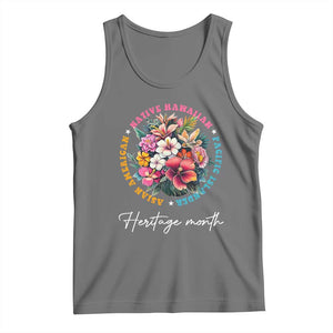 AAPI Heritage Month Tank Top Asian American Native Hawaiian Pacific Islander Vintage TS02 Black Heather Print Your Wear