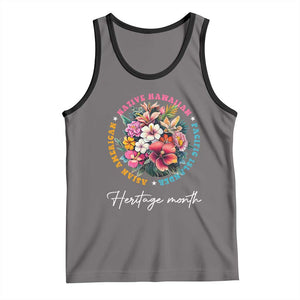 AAPI Heritage Month Tank Top Asian American Native Hawaiian Pacific Islander Vintage TS02 Deep Heather Black Print Your Wear