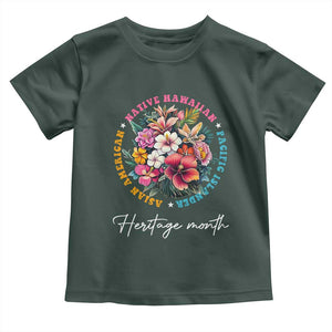 AAPI Heritage Month Toddler T Shirt Asian American Native Hawaiian Pacific Islander Vintage TS02 Dark Forest Green Print Your Wear