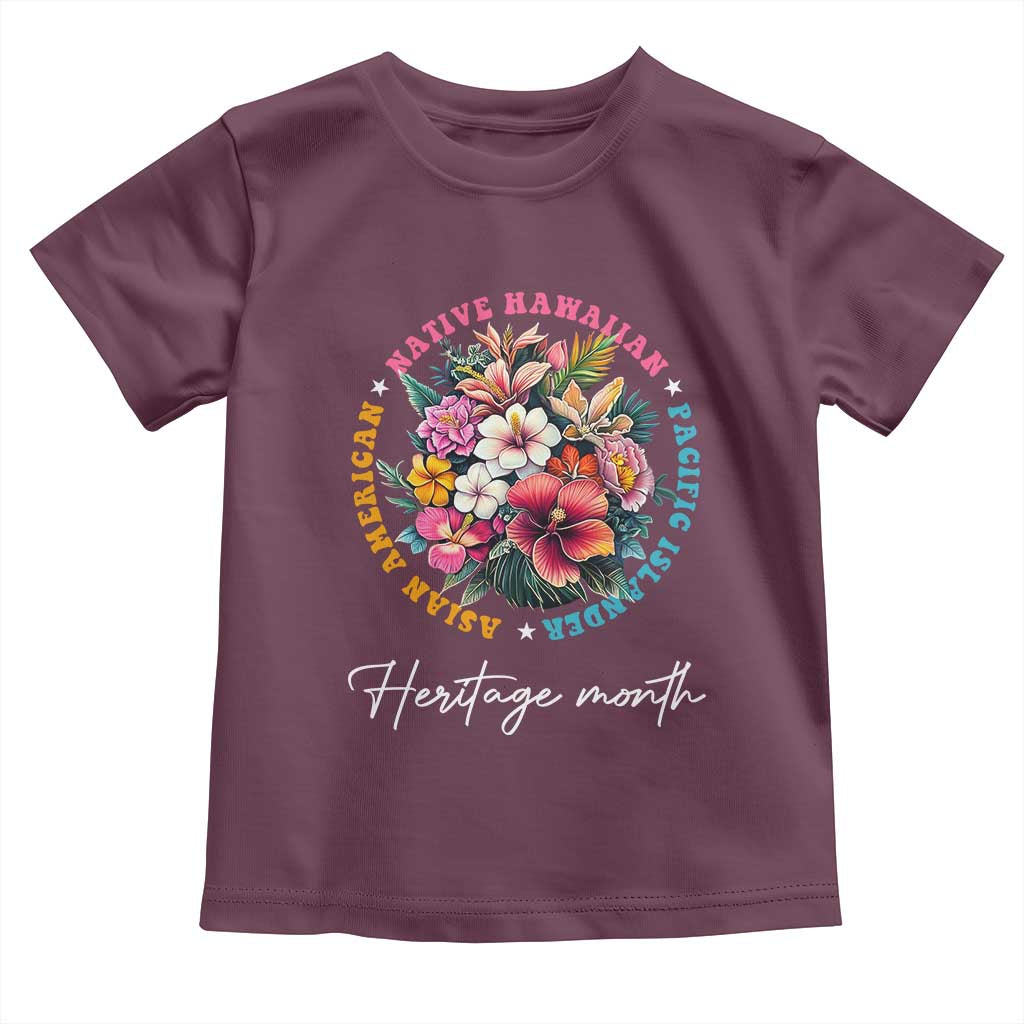AAPI Heritage Month Toddler T Shirt Asian American Native Hawaiian Pacific Islander Vintage TS02 Maroon Print Your Wear