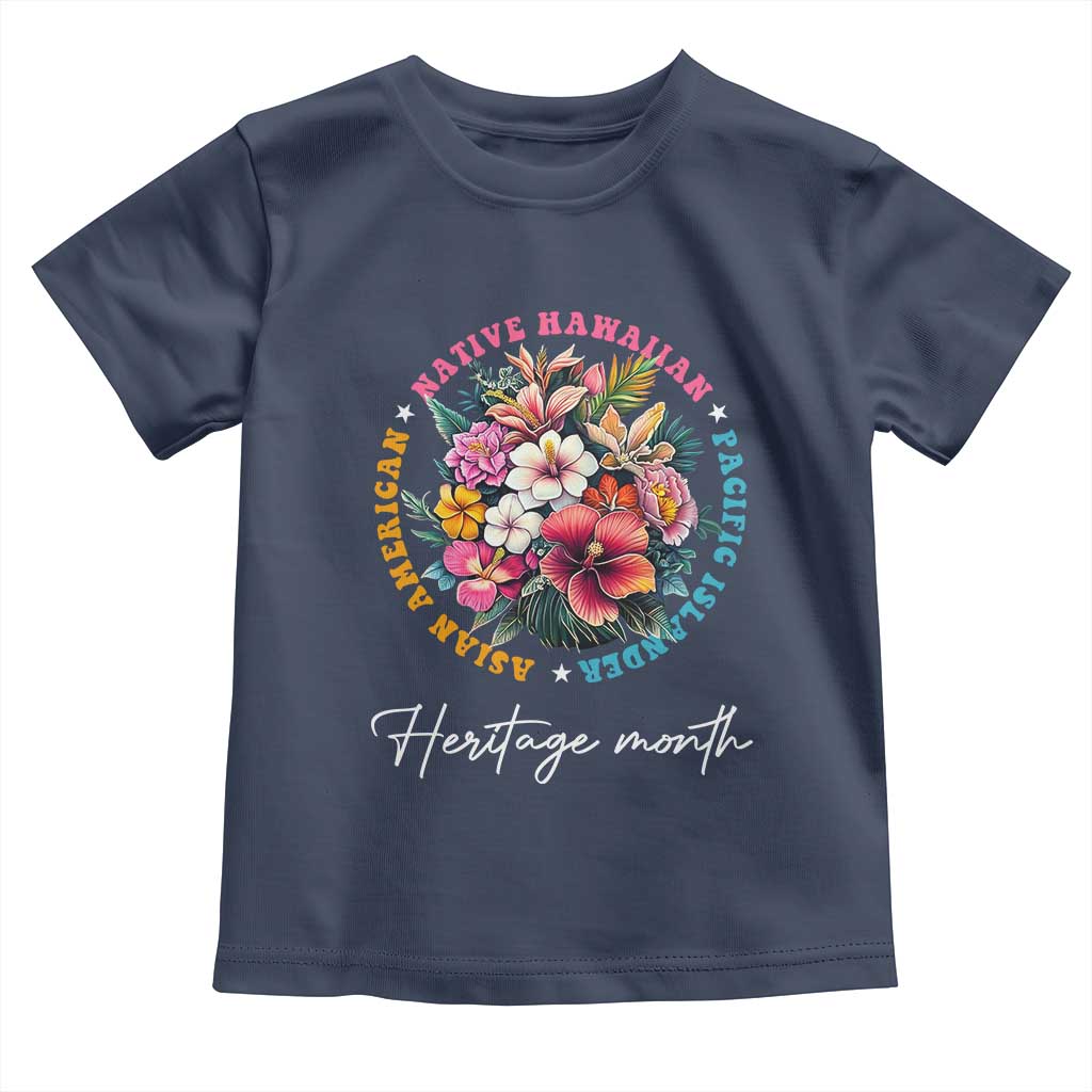 AAPI Heritage Month Toddler T Shirt Asian American Native Hawaiian Pacific Islander Vintage TS02 Navy Print Your Wear