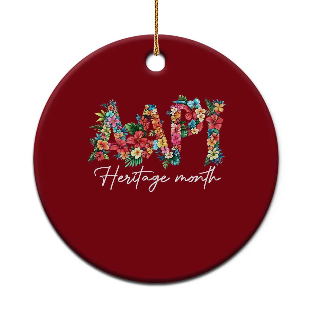 AAPI Heritage Month Ceramic Ornament Retro Elegant Floral Asian American Pacific Islander TS02 1pc Red Print Your Wear