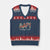 AAPI Heritage Month V-Neck Knit Sweater Vest Retro Elegant Floral Asian American Pacific Islander TS02 Navy Red Print Your Wear