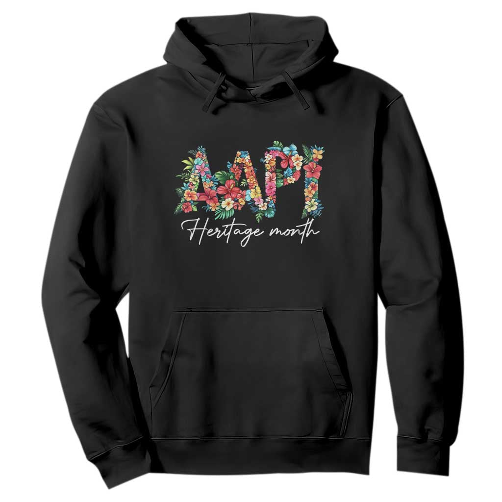 AAPI Heritage Month Hoodie Retro Elegant Floral Asian American Pacific Islander TS02 Black Print Your Wear
