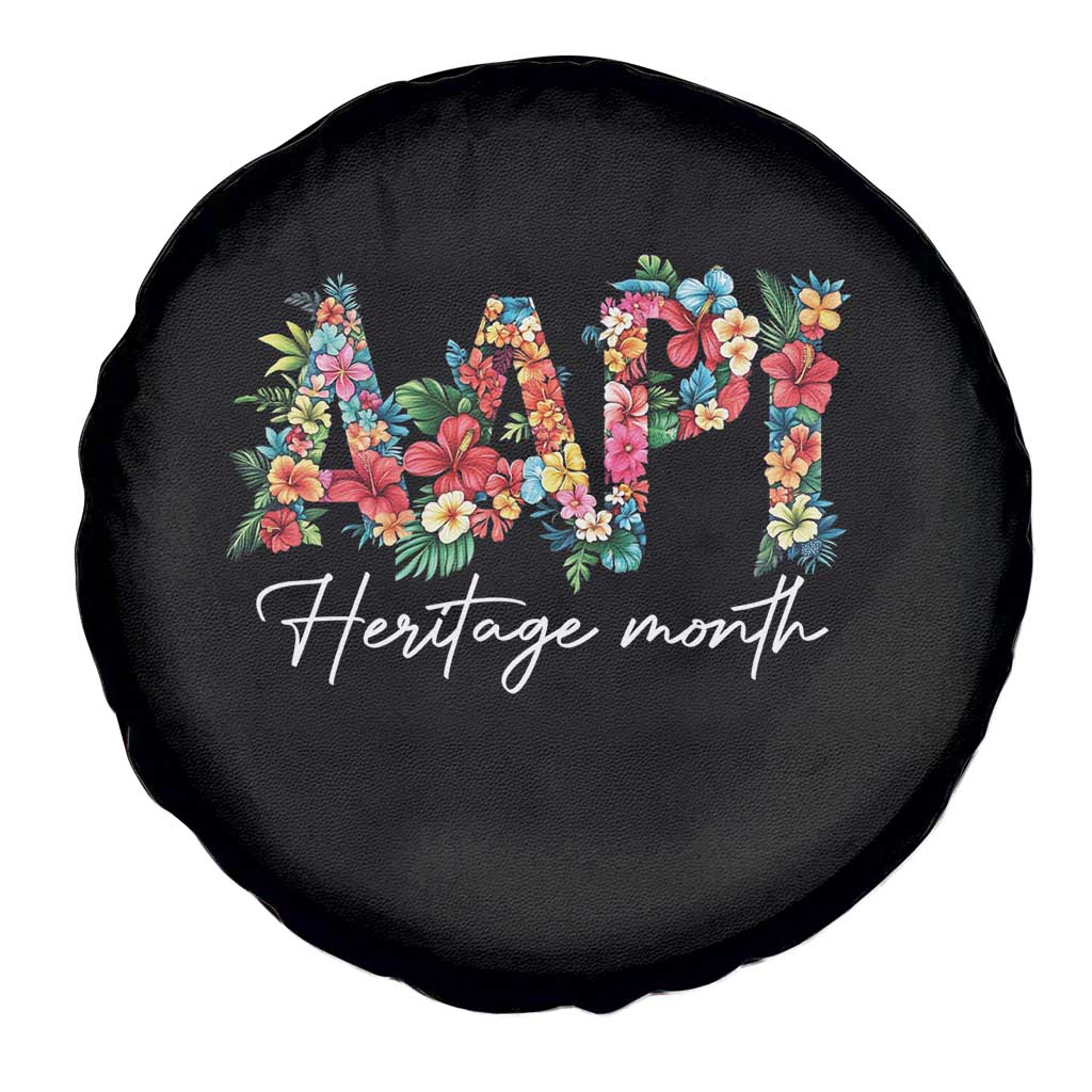 AAPI Heritage Month Spare Tire Cover Retro Elegant Floral Asian American Pacific Islander TS02 Print Your Wear