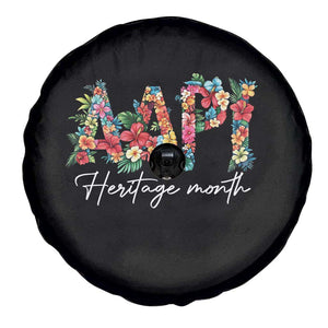 AAPI Heritage Month Spare Tire Cover Retro Elegant Floral Asian American Pacific Islander TS02 Print Your Wear