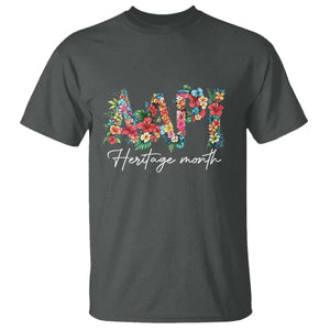 AAPI Heritage Month T Shirt Retro Elegant Floral Asian American Pacific Islander TS02 Dark Heather Print Your Wear