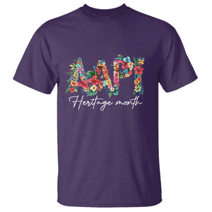 AAPI Heritage Month T Shirt Retro Elegant Floral Asian American Pacific Islander TS02 Purple Print Your Wear