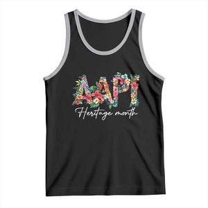 AAPI Heritage Month Tank Top Retro Elegant Floral Asian American Pacific Islander TS02 Black Athletic Heather Print Your Wear