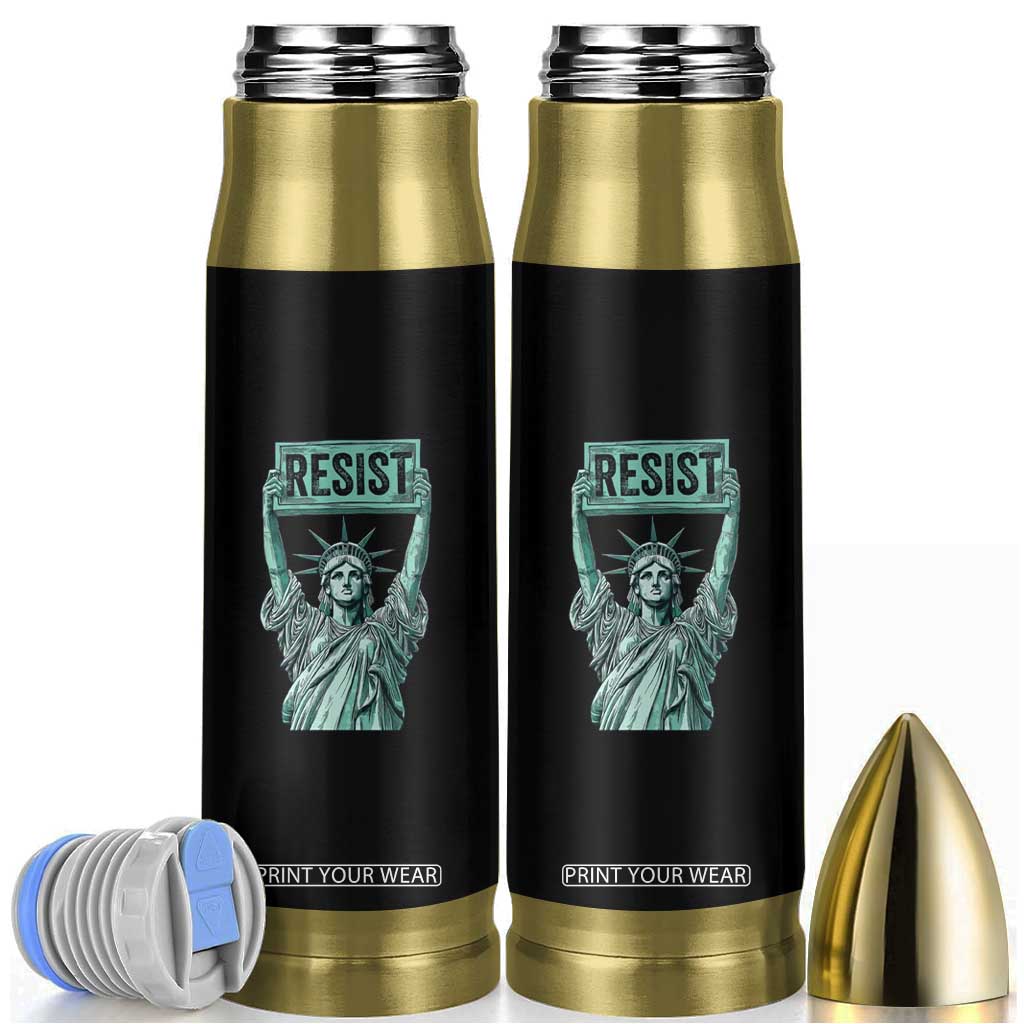 Statue of Liberty Resist Bullet Tumbler Retro TS02 Black Print Your Wear