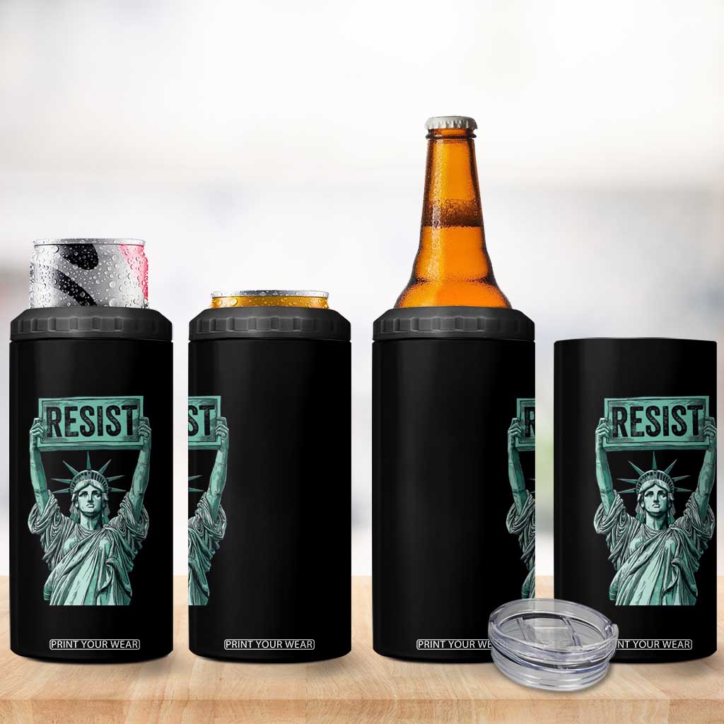 Statue of Liberty Resist 4 in 1 Can Cooler Tumbler Retro TS02 Print Your Wear