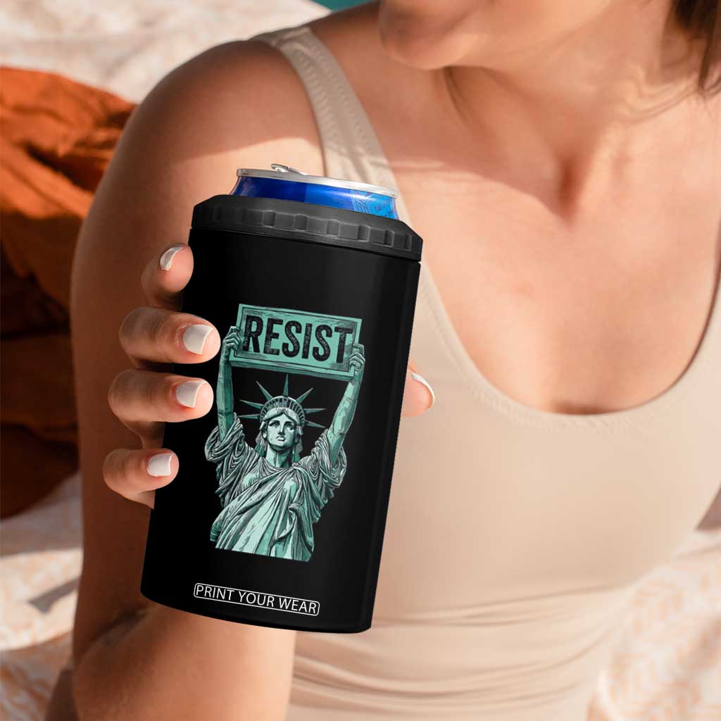 Statue of Liberty Resist 4 in 1 Can Cooler Tumbler Retro TS02 Print Your Wear